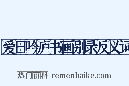 爱日吟庐书画别录反义词是什么意思的图片